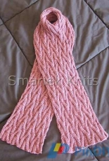 Ezra Cable Scarf by SmarieK / Smariek Knits-Free