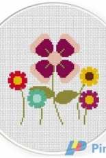 Daily Cross Stitch - Pretty Simple Flowers