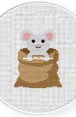 Daily Cross Stitch - Mouse In A Sack