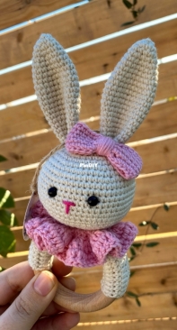 Rabbit baby rattle