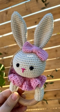 Rabbit baby rattle