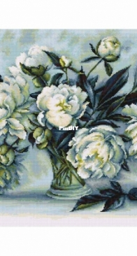 Luca-S B517 White Peonies