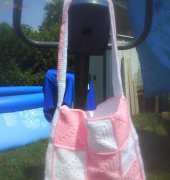 petit sac granny rose et blanc