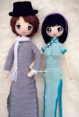 Yun Dan Feng Qing Handmade - Qipao Dolls - Chinese