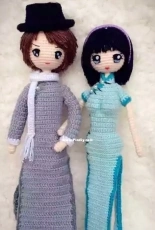 Yun Dan Feng Qing Handmade - Qipao Dolls - Chinese