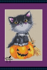 Cat on Pumpkins by Farn / Ekaterina Muzykevich