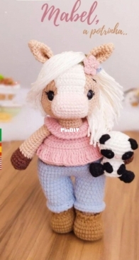 Encantos Crochê - Thaís Alves - Mabel the Horse - Mabel a Potrinha - Portuguese