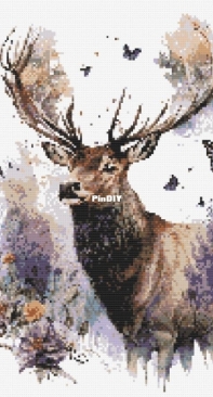 Laser Arts Designs - Watercolor Stag by Emre Caglar