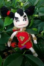 Crochet doll creation Red Boy