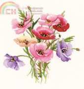 Heritage Stitchcraft - Valerie Pfeiffer Posies VPPO715 Poppy Posy XSD