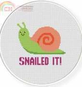Daily Cross Stitch - Snailed It!