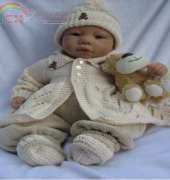 Dolliebabies Boy’s matinee set for a 20-22 inch doll or 0-3 month baby