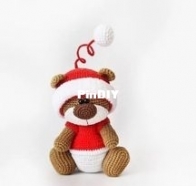 Crochet Wonders Design - Crochet Funny Bear - Olga Kurchenko - Christmas Toy Clothes / Winter Clothes for 18 cm Toy