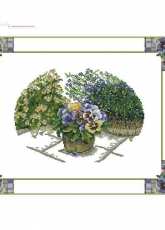 OOE 84822 pansy flowerpot tray inlay