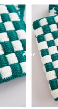 Hookok - Elaine and Jennie - Plaid Dishcloth - Free