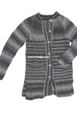 Red Heart LM5941 Morning Coffee Car Coat by Stacey Gerbman-Free