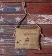 Country Rustic Prims Liberty hanging pinkeep