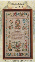 Hands Across the Sea Samplers - Sarah Daws Circa 1840