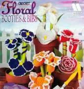Annies Attic 870012  Crochet Floral Booties and Bibs