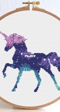 Stitch It Picasso - Unicorn Silhouette - Galaxy