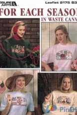 Leisure Arts Leaflet 2175 - For Each Season in Waste Canvas