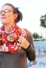 Rose Leaves Floral Knit Cowl by Erin Weisbart - Free