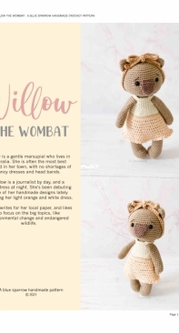 Blue Sparrow Handmade - Bianca Flatman - Willow the Wombat