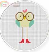 Daily Cross Stitch - Tall Nerd Chick