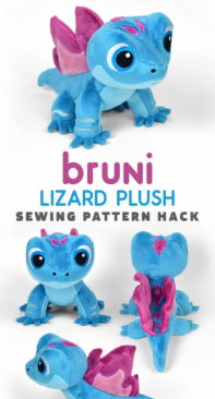 Sew Desu Ne? - Choly Knight - Bruni-Lizard Plush - Machine  Embroidery Files - Free