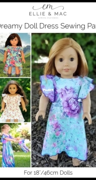 Ellie and Mac - Be Dreamy Dress - 18" Doll