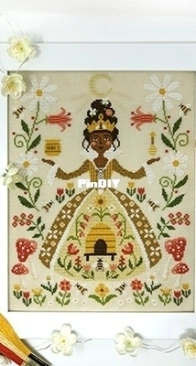 Tiny Modernist Cross Stitch TM 23-52 The Bee Queen