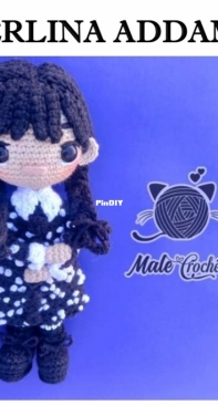 Male Crochet - Merlina Addams - Spanish