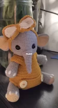 Baby Elephant in Pyjamas