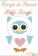 As Feltreiras - Coruja de Páscoa Molde Brinde / Easter Owl Pattern Felt Pattern - Portuguese - Free