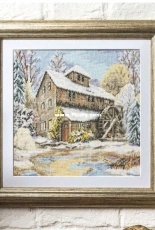 Jasmine Cottage - Winter Watermill by Carol Thornton from Cross Stitch Gold 152 XSD