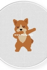 Daily Cross Stitch - Meme Dog Dab