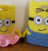 Knotty Hooker Designs - Mr & Mrs Minion Purses