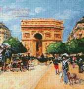 Artecy Cross Stitch - A Sunny Day in Paris by Georges Stein