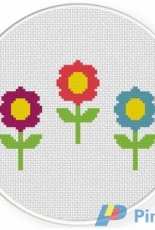 Daily Cross Stitch  - Triple Flower