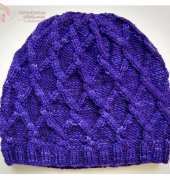 Feather Press Knits-Diamond Slouchy Beanie by Julie Grantz LeFrancois