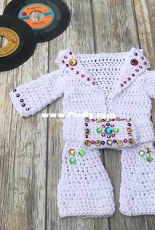 Stardust Gold Crochet - Tasha Margette  - Elvis Aloha Baby Jumpsuit