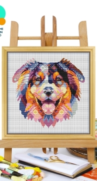 Awesome Pattern Studio - CS1132 - Mandala Dog Australian Shepherd XSD