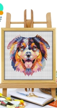 Awesome Pattern Studio - CS1132 - Mandala Dog Australian Shepherd XSD