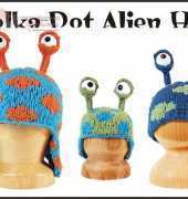 Polar Knit Alien Polka Dot Hat Knitting Pattern