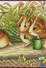Lkacross - Garden Landing by Lyubov Vodenikova / Stepanova-Slovew based on illustration by Beatrix Potter