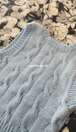 Cable Knit Crop Vest by Tiffany Liew-Free