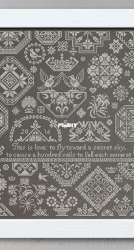 Modern Folk Embroidery - Quaker Sampler - A Secret Sky - XSD