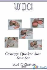 Wal DChamps - Orange Quaker Star Sew Set