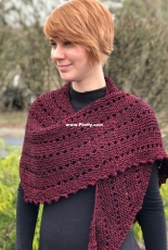 F931 Asymmetric Scarf by Plymouth Yarn Design Studio-Free