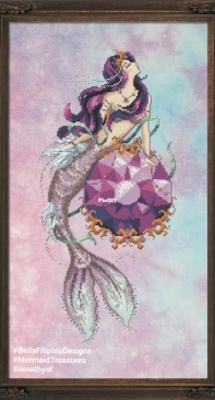 Bella Filipina Cross Stitch Designs BF037 - Mermaid Treasures Amethyst  by Aldrin Jay C. Parilla